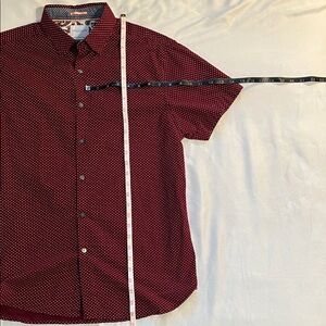 Men's Burgundy Short Sleeve Shirt